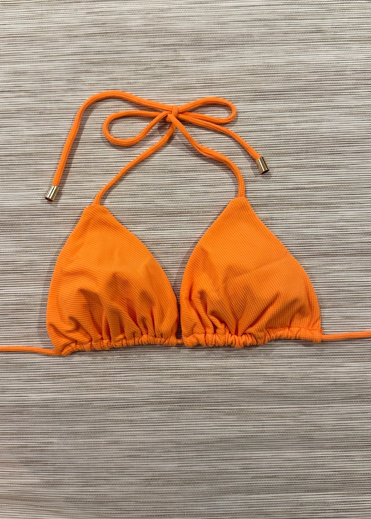 Ynes - Top de bikini triangular color albaricoque