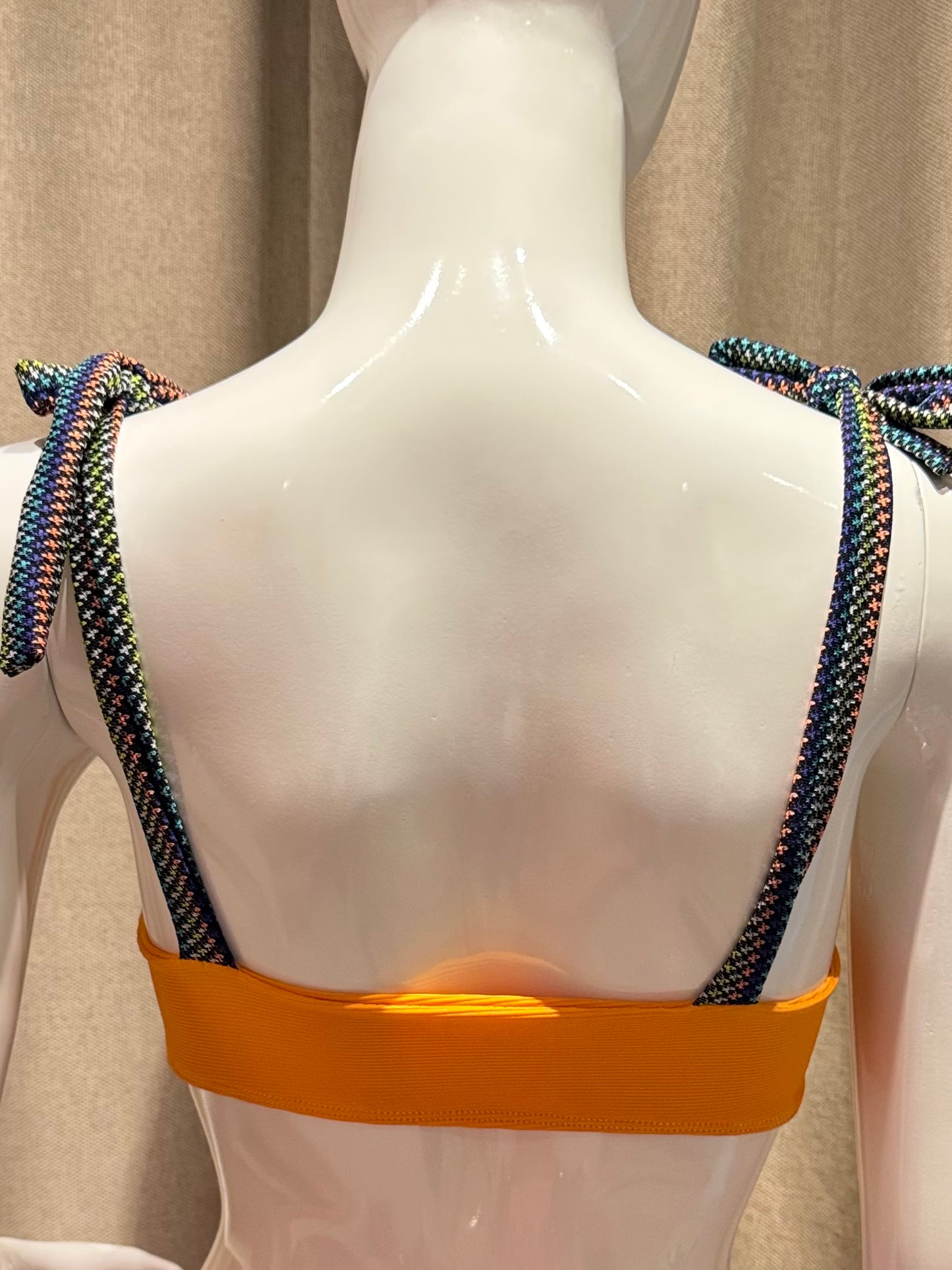 Apricot - Vibrant Orange Jazzy Bandeau Bikini Top