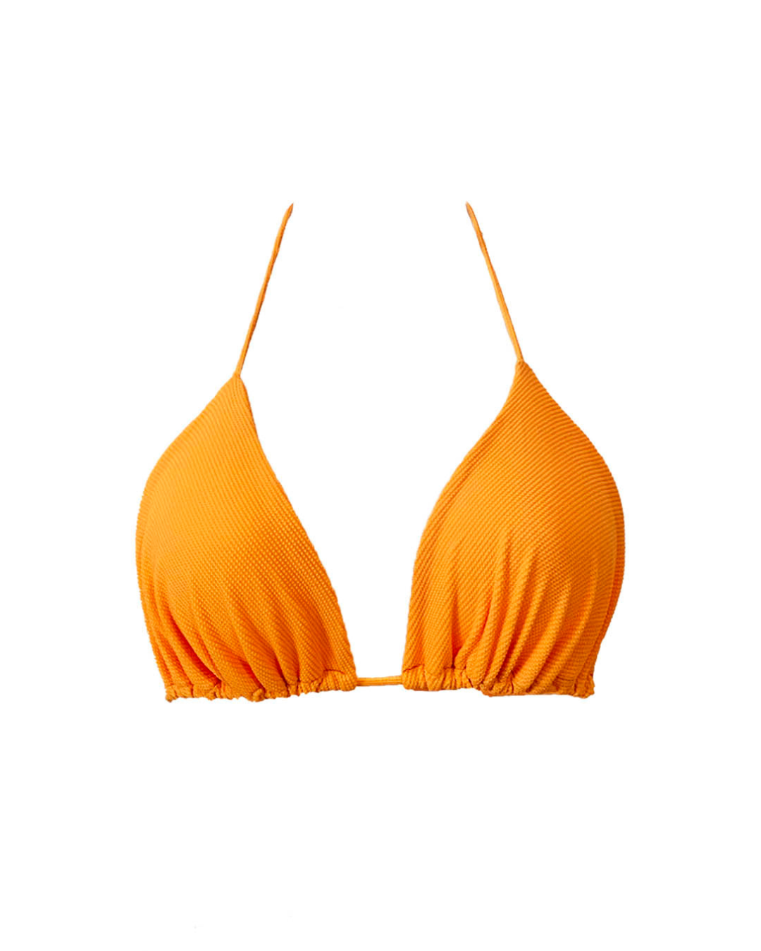 Ynes - Top de bikini triangular color albaricoque